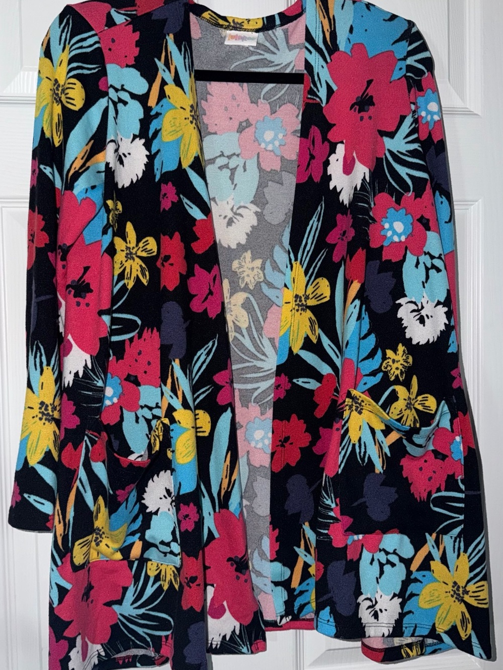 LuLaRoe Floral Cardigan Size Medium